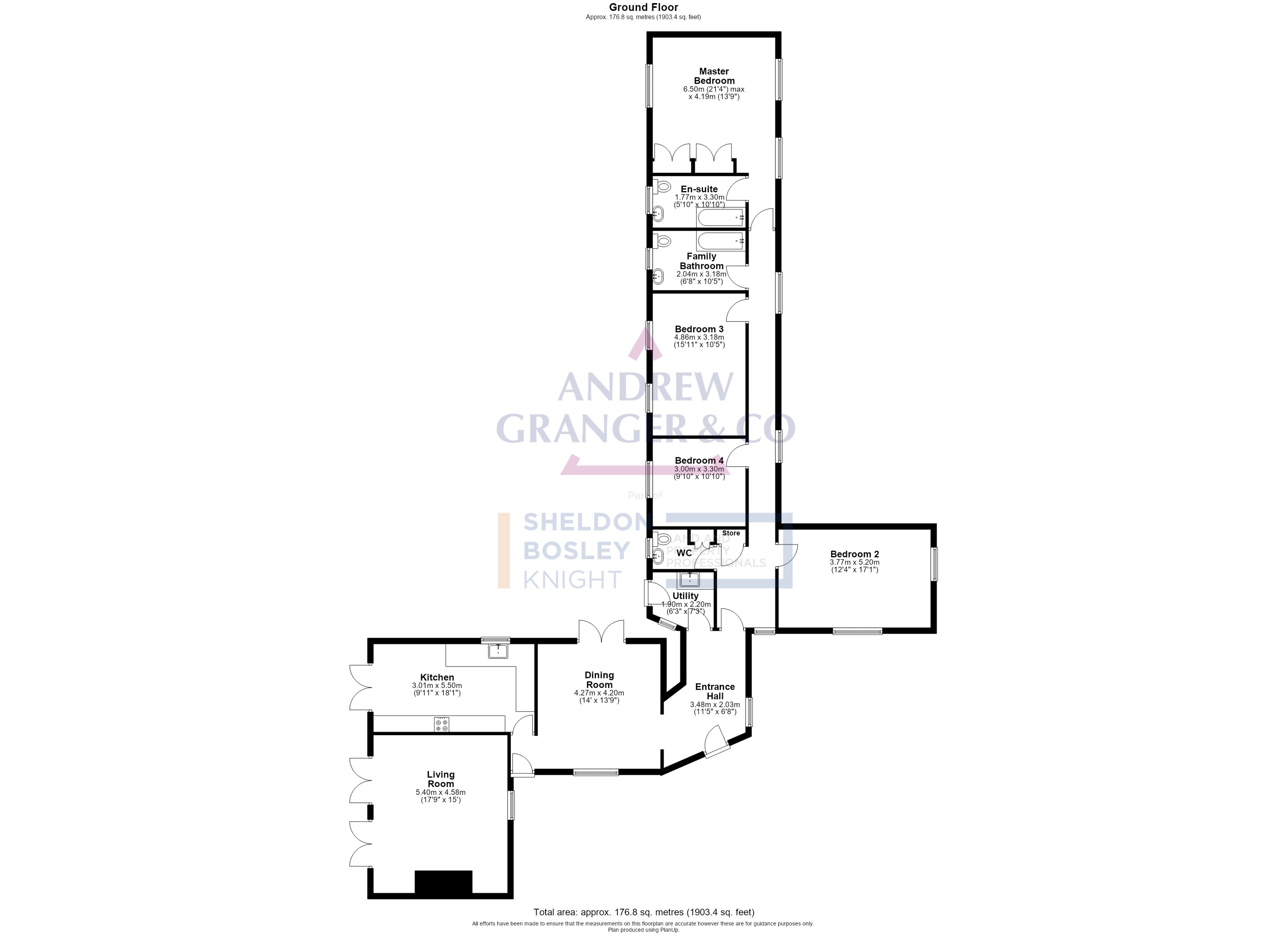 Floorplan, 4 bedroom detached barn conversion for sale, Long Barn Sutton Lane, Market Harborough, LE16