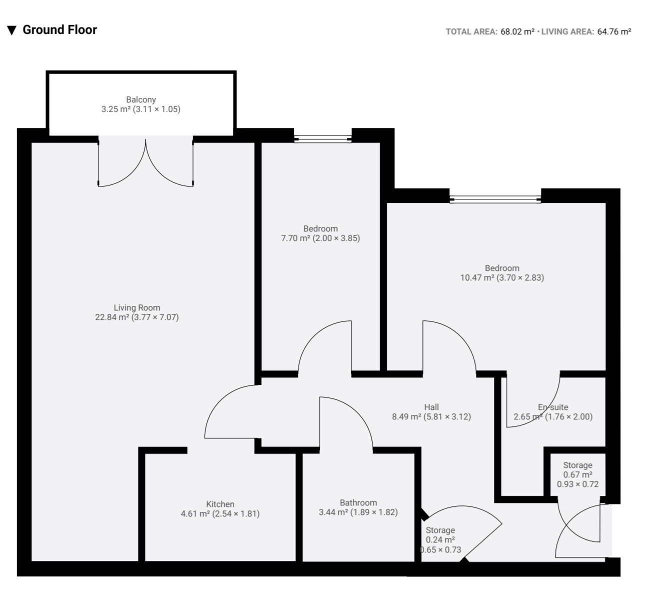 Floor plan, 2 bedroom flat for sale, Burlywood Close, Coventry, CV5