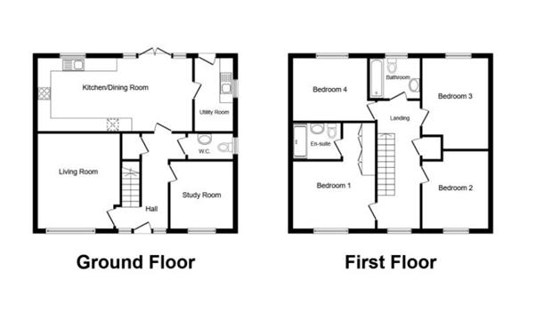 Floor plan, 4 bedroom house for sale, Moorland Road, Sandbach, CW11