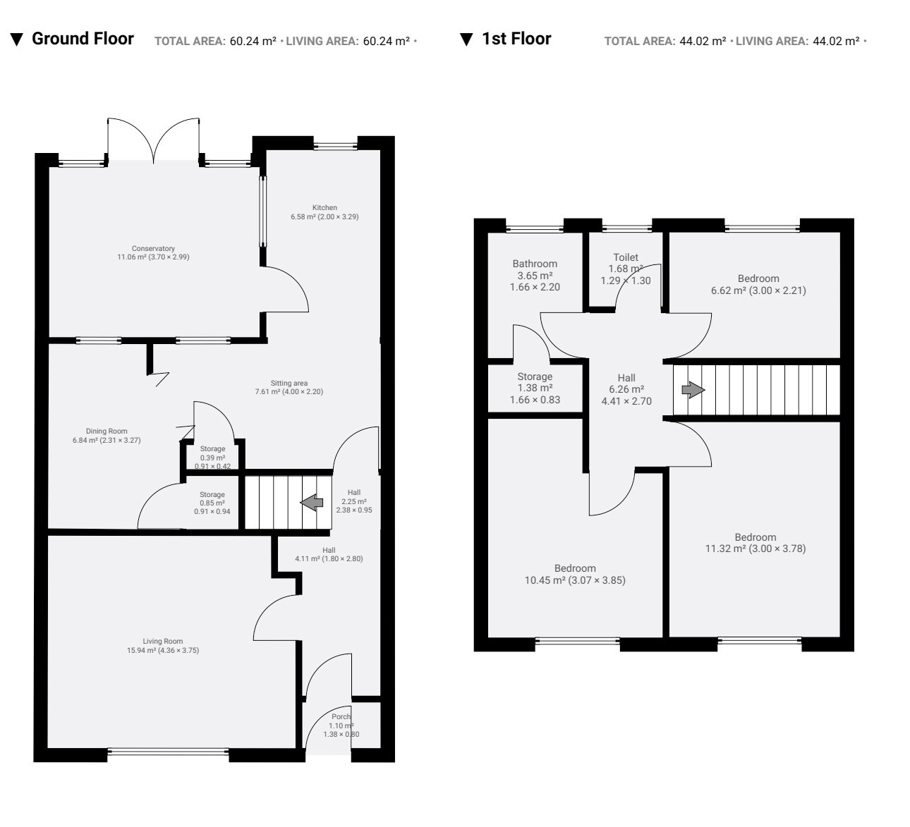 Floor plan, 3 bedroom mid-terraced house for sale, Foredrove Lane, Solihull, B92