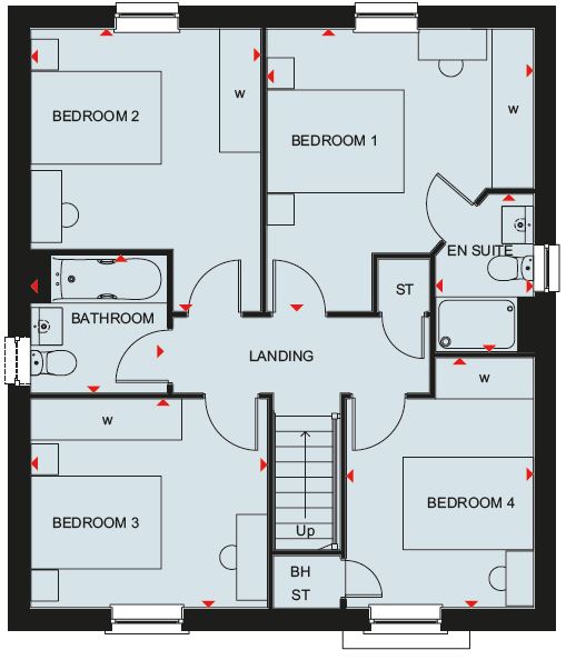 Floorplan, 4 bedroom detached house for sale, Plot 32 THE KIRKDALE, Leicester, LE19