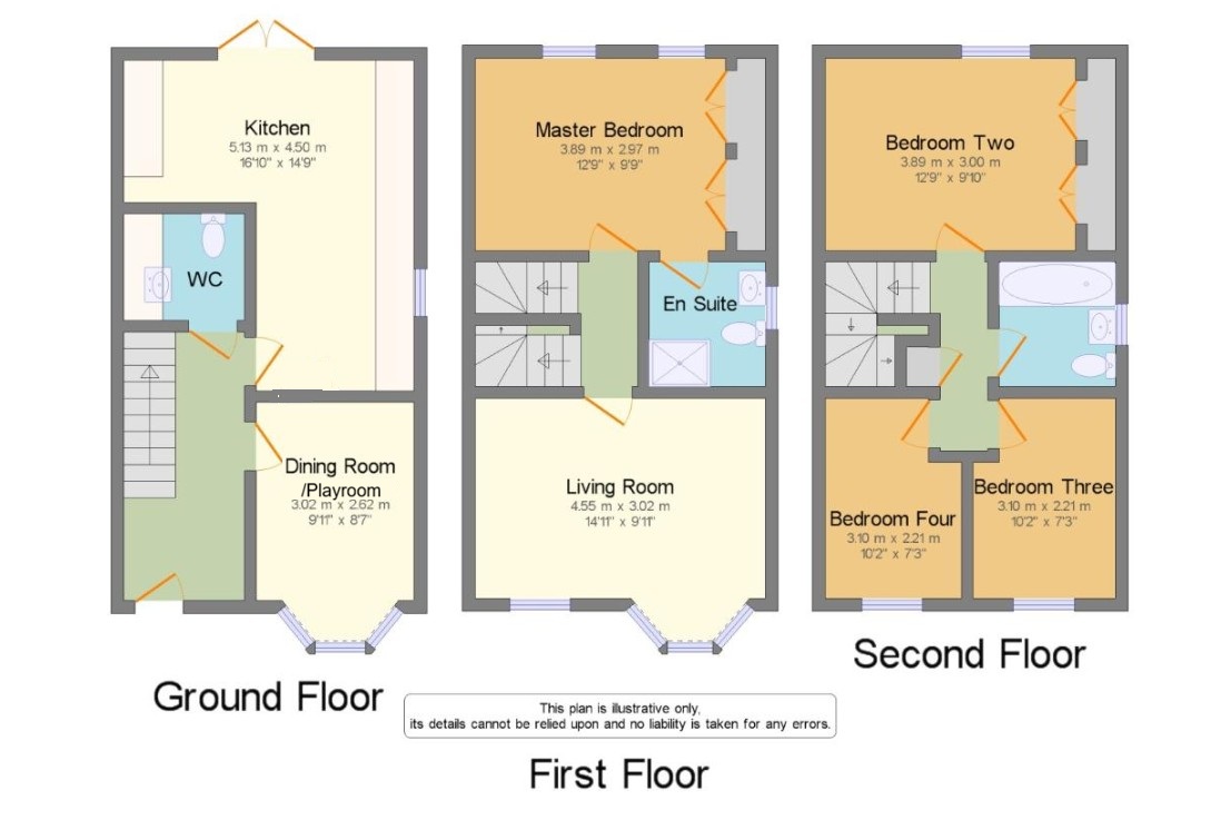 Floor plan, 4 bedroom semi detached house for sale, Hudson Vale, Coventry, CV4