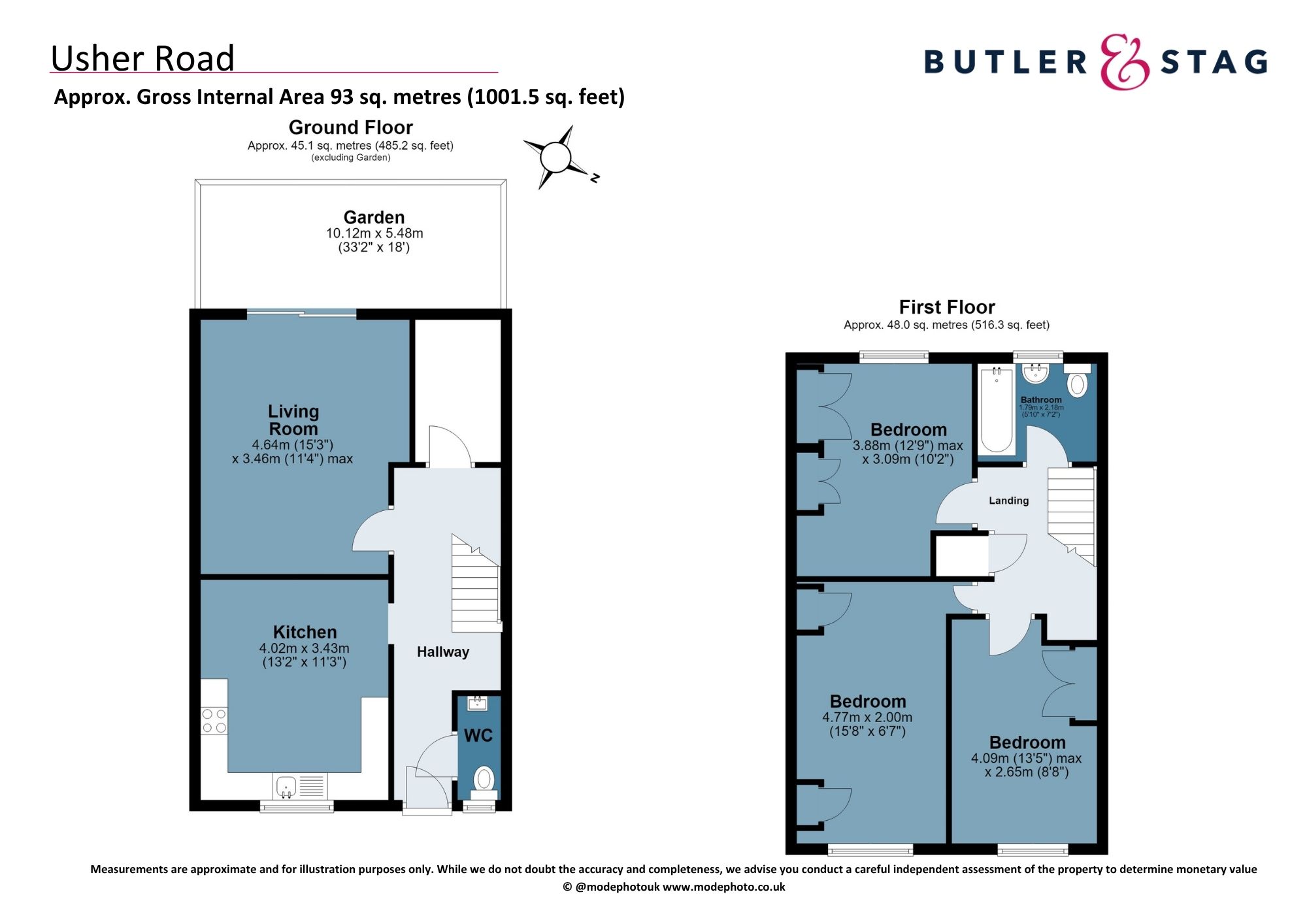 Floor plan, 3 bedroom terraced house for sale, Usher Road, London, E3