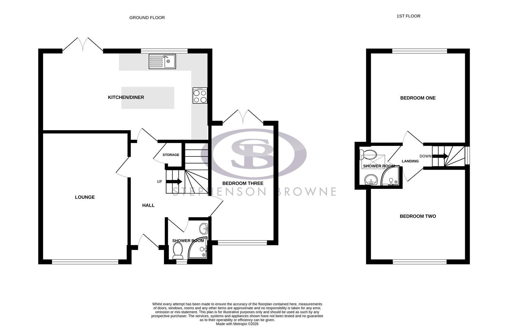 Floor plan, 3 bedroom house for sale, Fields Close, Stoke-On-Trent, ST7