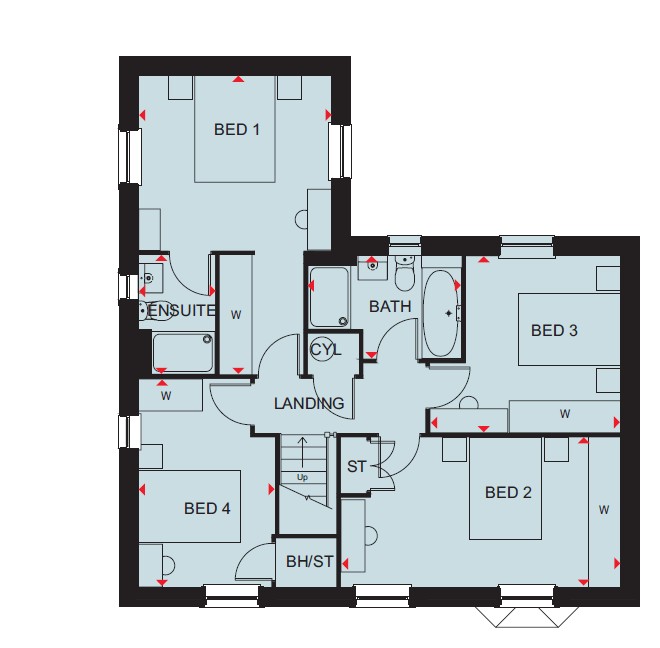 Floorplan, 4 bedroom detached house for sale, THE AVONDALE, Coventry, CV5