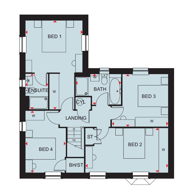 Floorplan, 4 bedroom detached house for sale, THE AVONDALE, Coventry, CV5