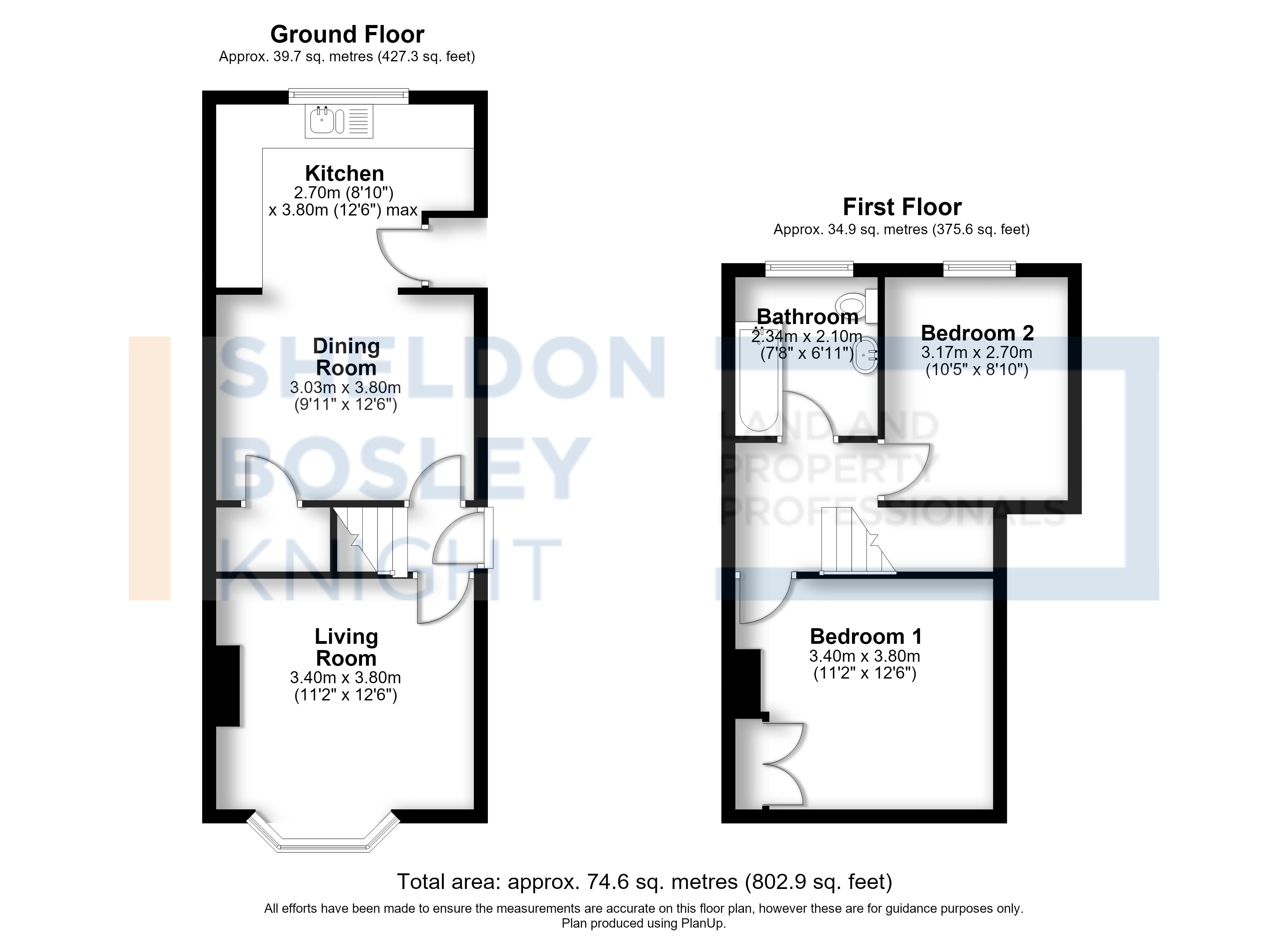 Floorplan, 2 bedroom terraced house for sale, Bucks Hill, Nuneaton, CV10