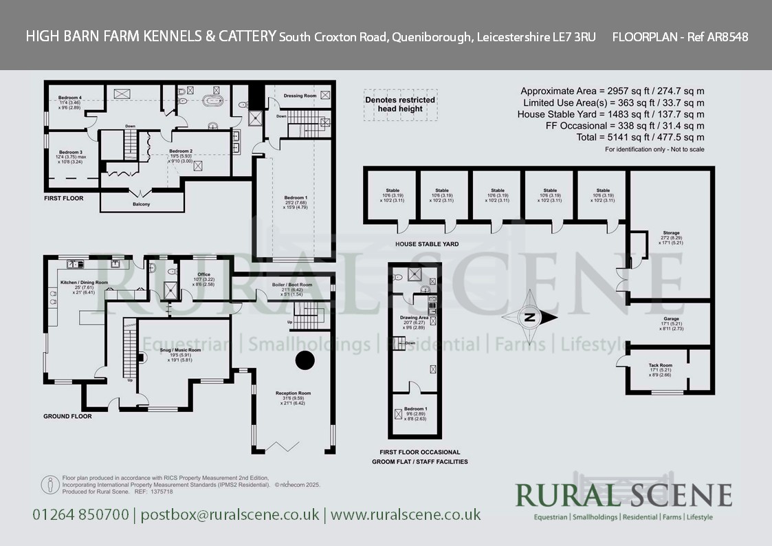 Floorplan, 4 bedroom detached house for sale, High Barn Farm Boarding Kennels, Leicester, LE7