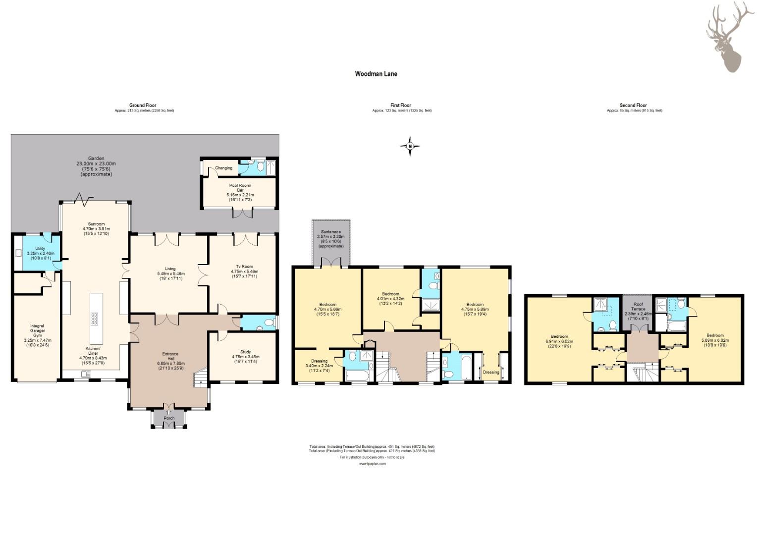 Floor plan, 5 bedroom house for sale, Homeleigh Woodman Lane, London, E4