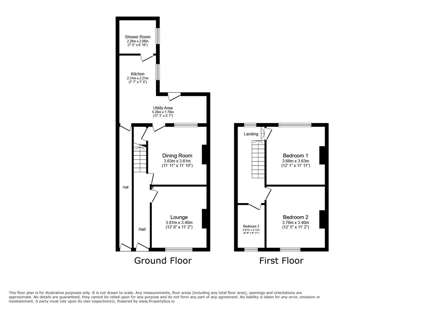 Floor plan, 3 bedroom house for sale, Woodshutts Street, Stoke-On-Trent, ST7