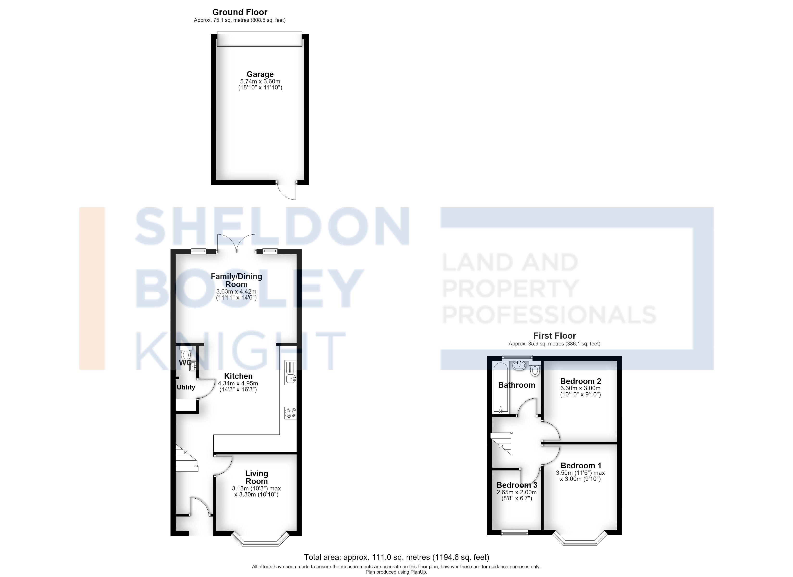 Floorplan, 3 bedroom terraced house for sale, Wyken Croft, Coventry, CV2
