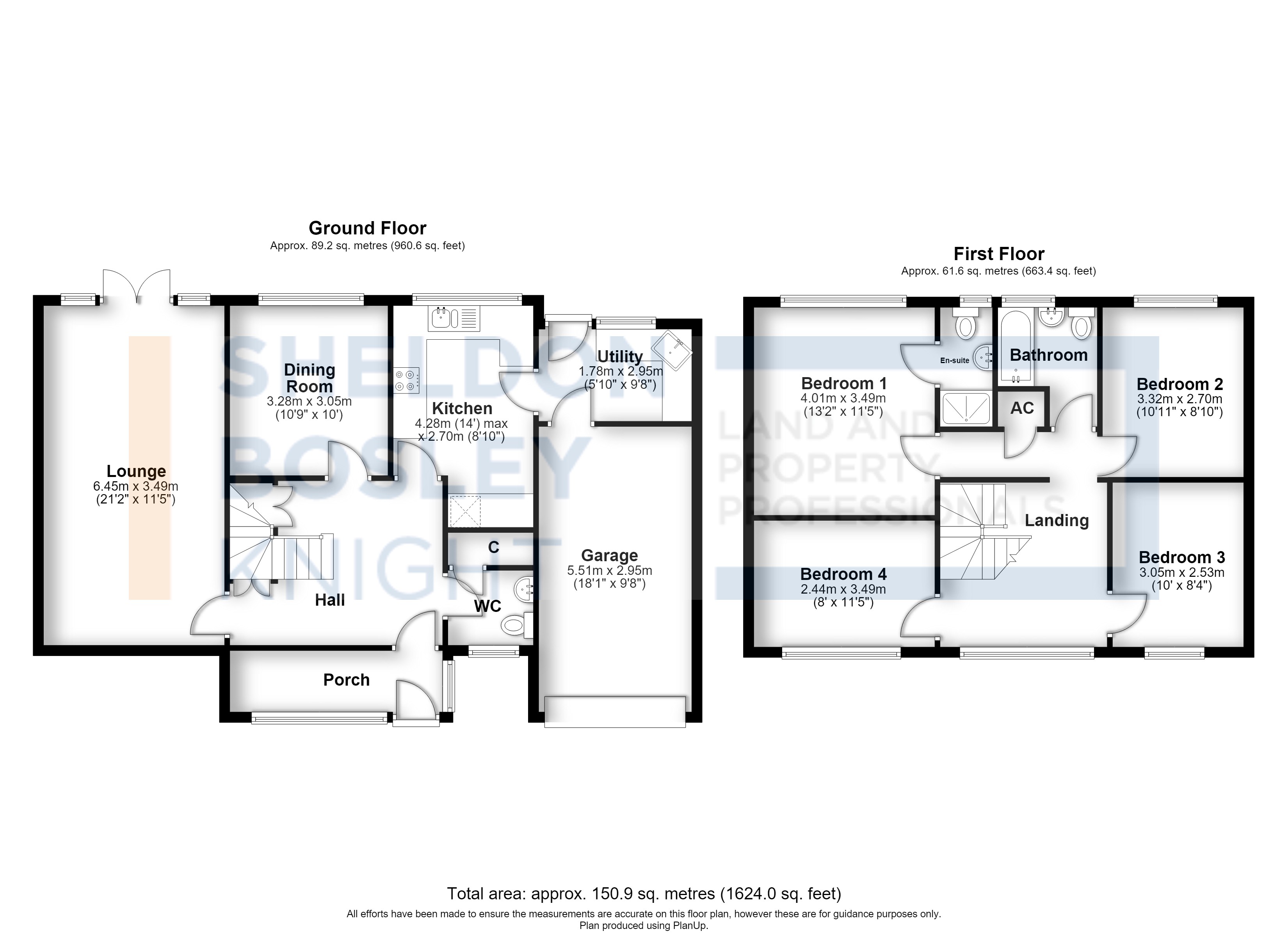 Floorplan, 4 bedroom link detached house for sale, The Firs Broadway Road, Broadway, WR12