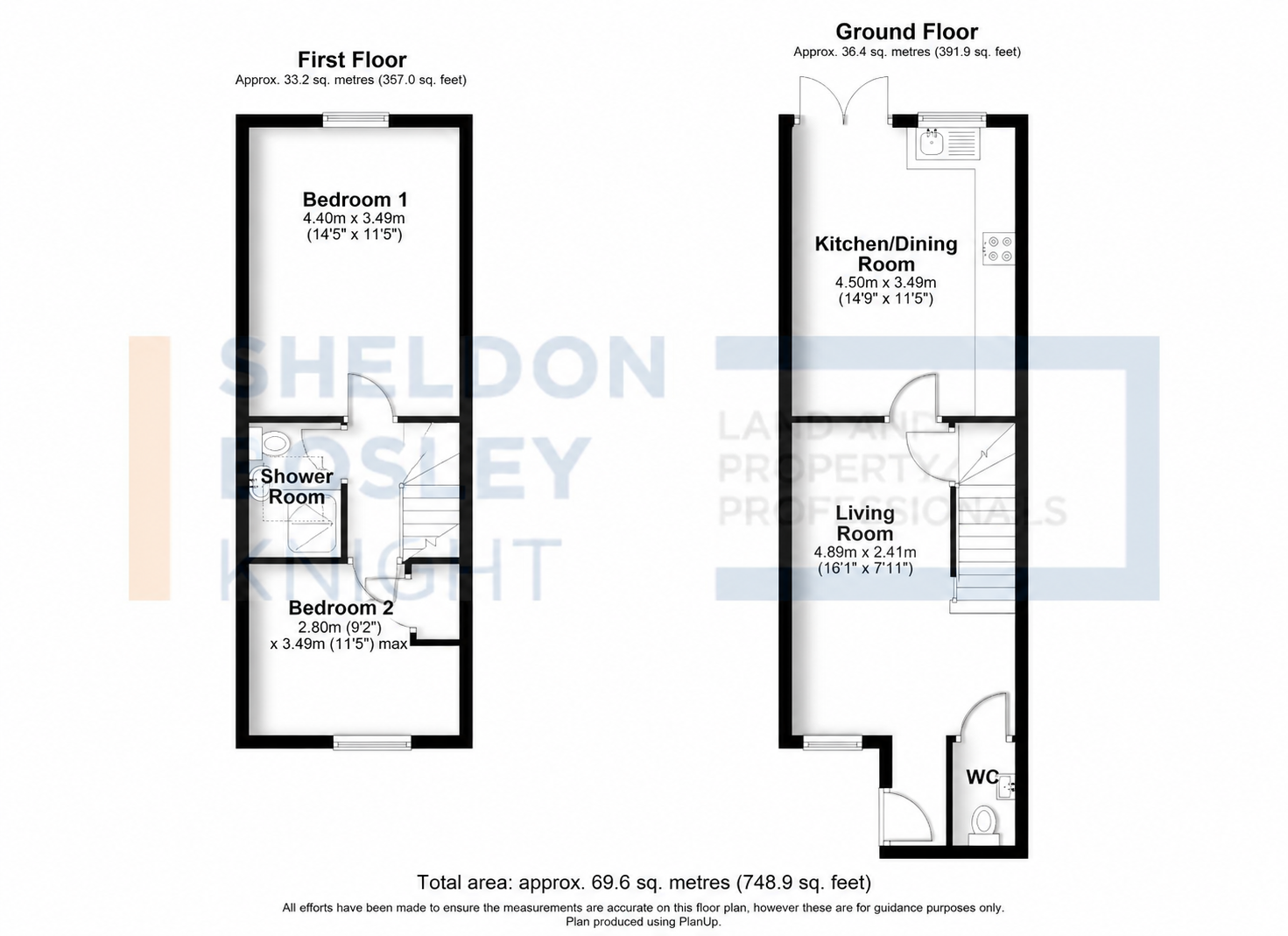 Floorplan, 2 bedroom semi detached house for sale, Heather Norgrove Place, Nuneaton, CV10