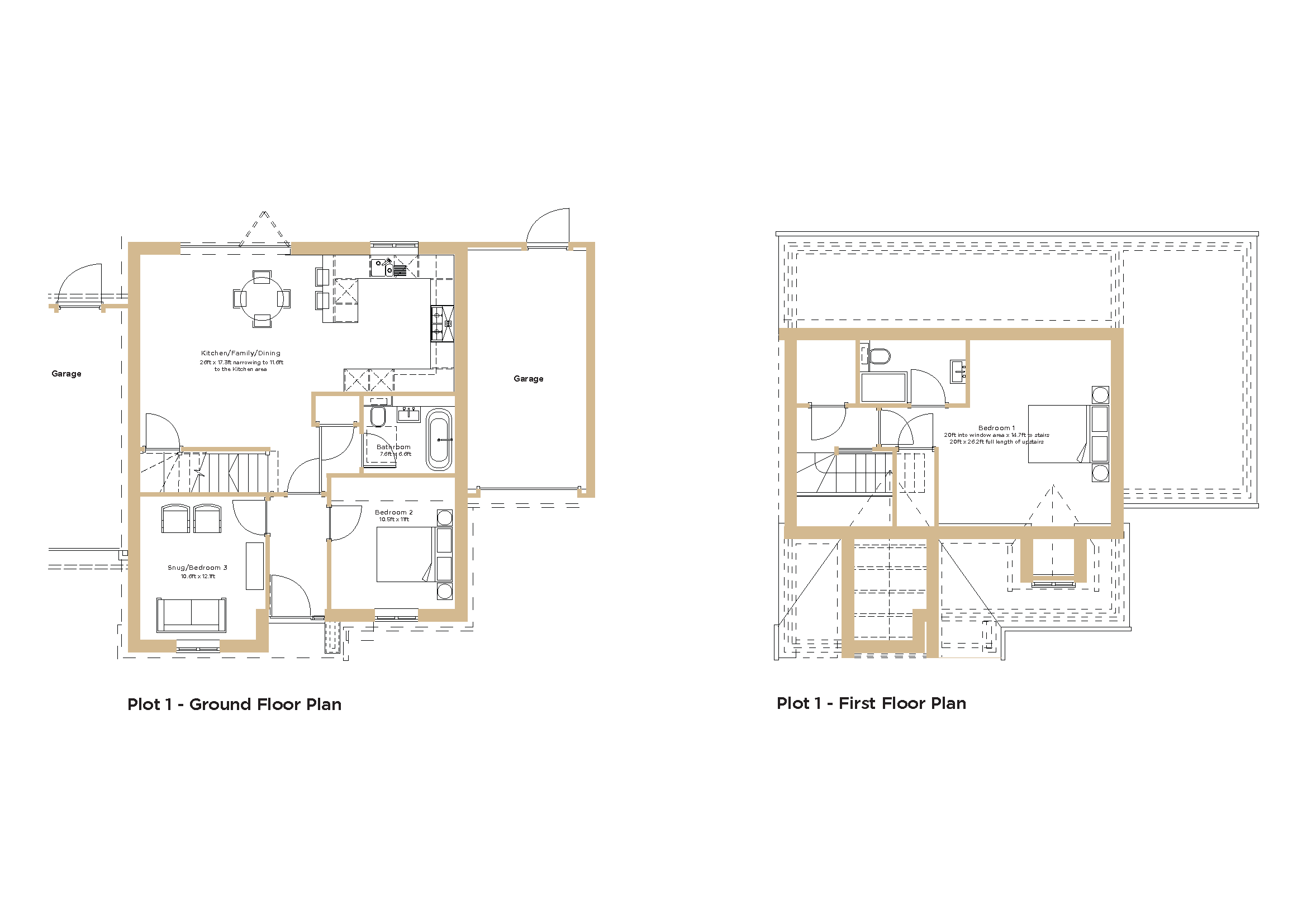 Floorplan, 3 bedroom detached bungalow for sale, Plot 15 (THE CHARLES), Hinckley, LE10