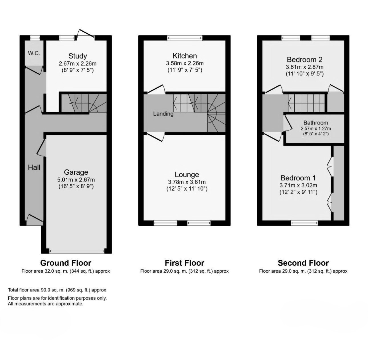 Floor plan, 2 bedroom terraced house for sale, Fow Oak, Coventry, CV4