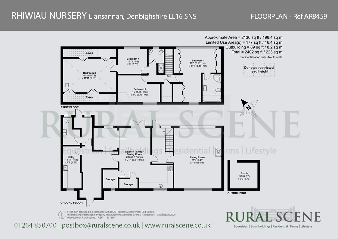 Floorplan, 4 bedroom detached house for sale, Rhiwiau Nursery, Denbigh, LL16