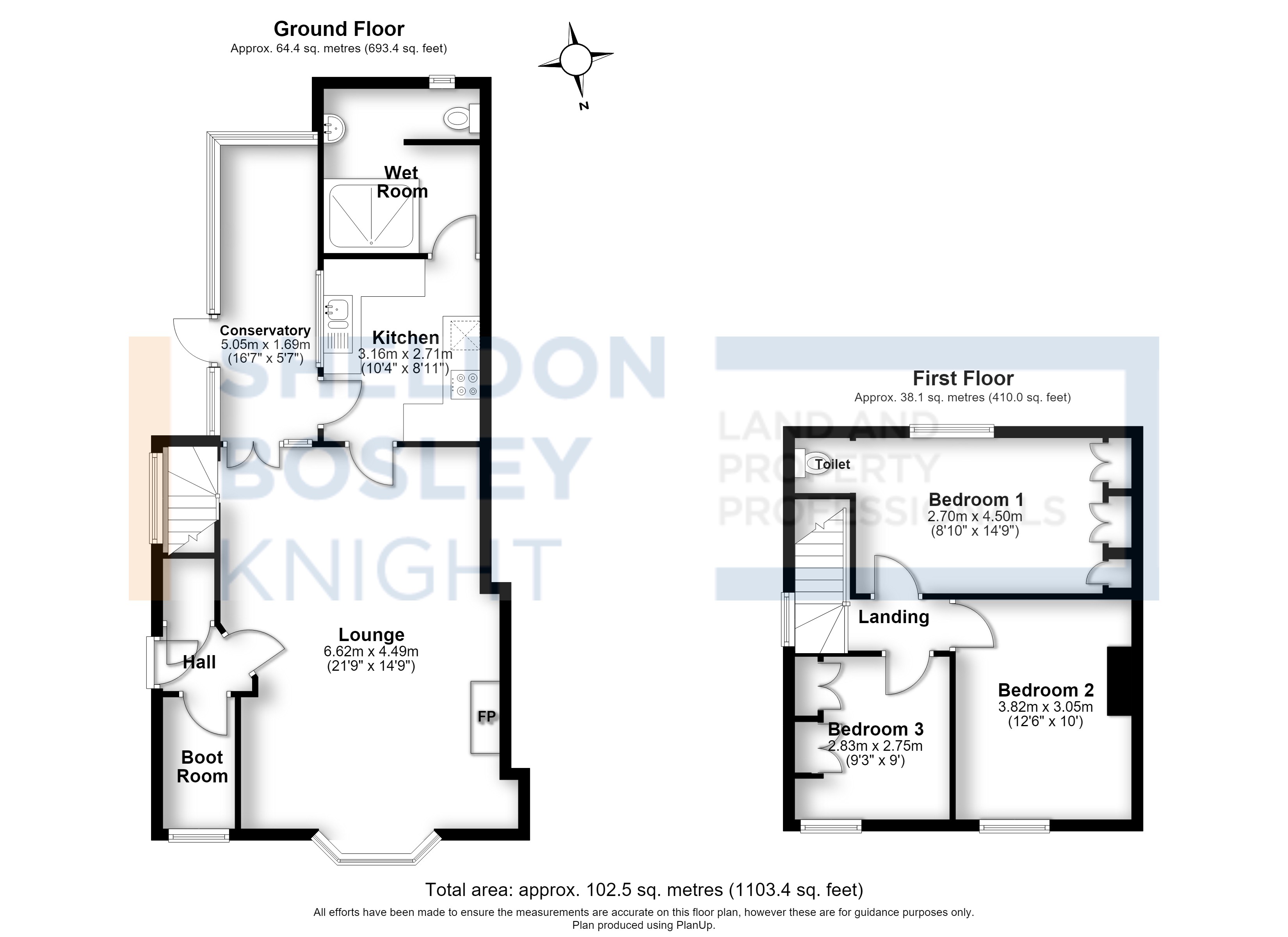Floorplan, 3 bedroom semi detached house for sale, Nogains, Pershore, WR10