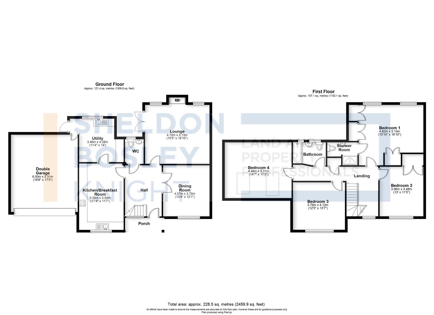 Floorplan, 4 bedroom detached house for sale, Wilkins Close, Shipston-On-Stour, CV36