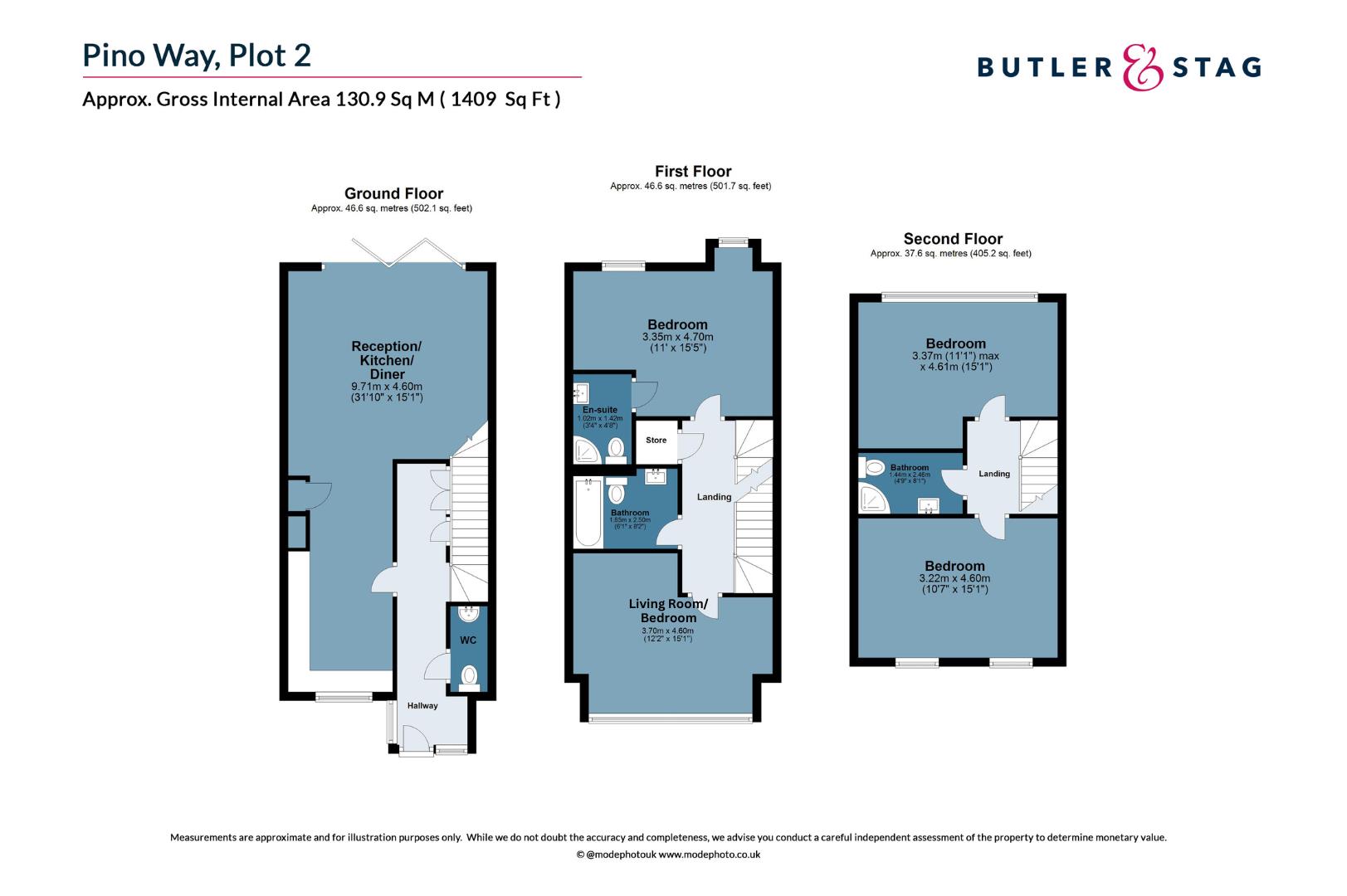 Floor plan, 4 bedroom house for sale, Pino Way, London, E4