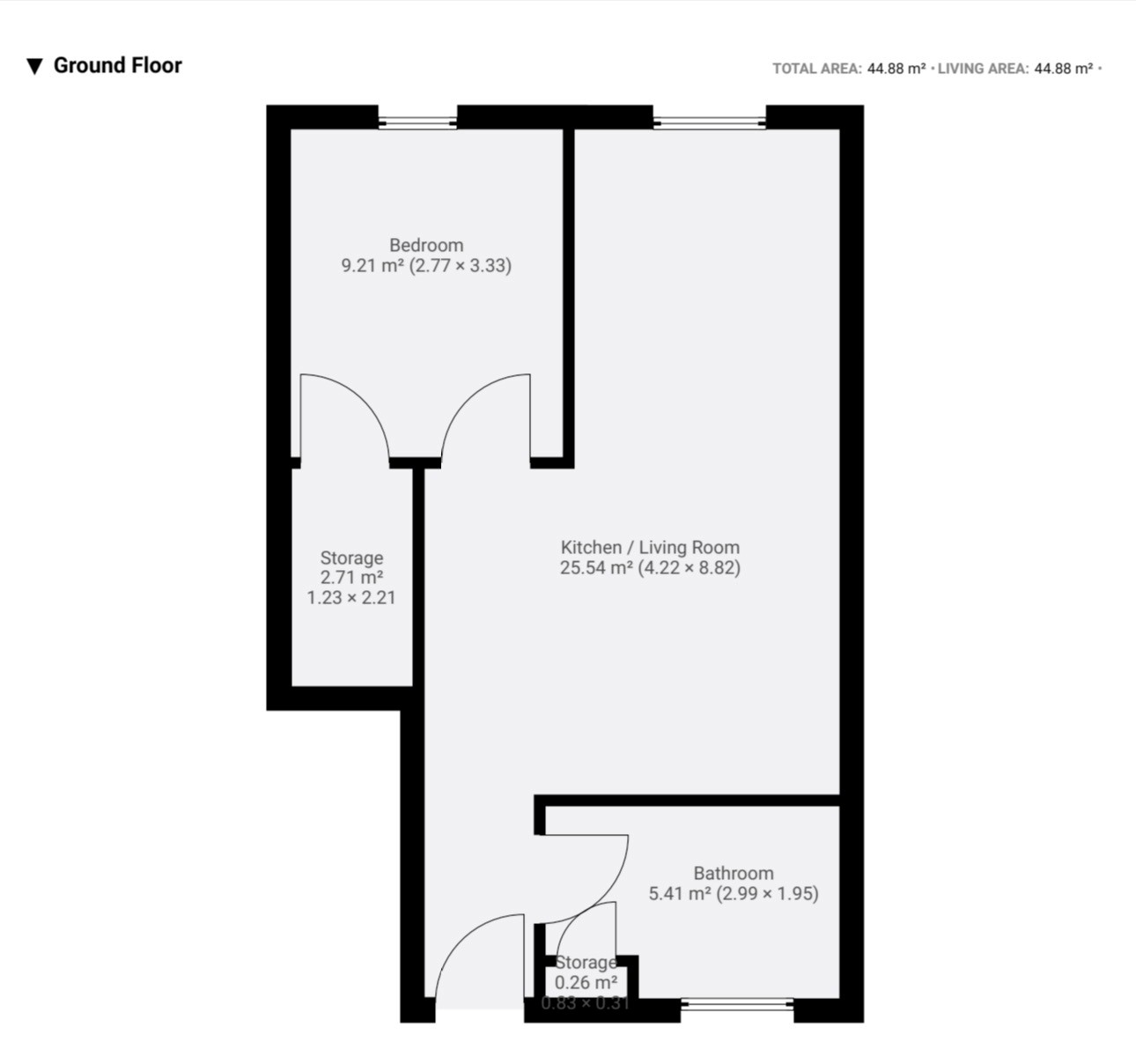 Floorplan, 1 bedroom apartment for sale, Bedford Street, Leamington Spa, CV32