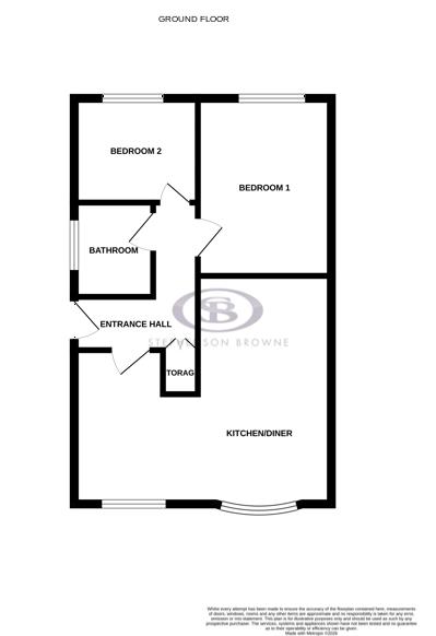Floor plan, 2 bedroom house for sale, Rochester Crescent, Crewe, CW1