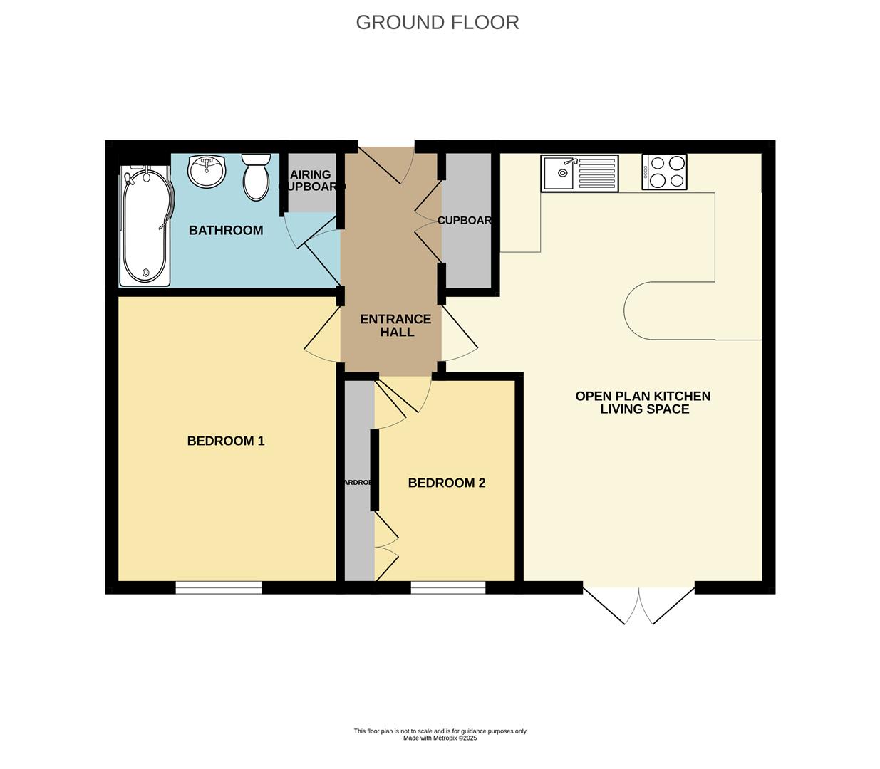 Floorplan, 2 bedroom flat for sale, Vernons Mews Black-A-Tree Road, Nuneaton, CV10