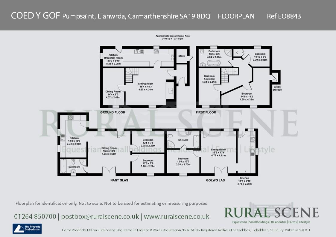 Floorplan, 6 bedroom detached house for sale, Coed Y Gof, Llanwrda, SA19