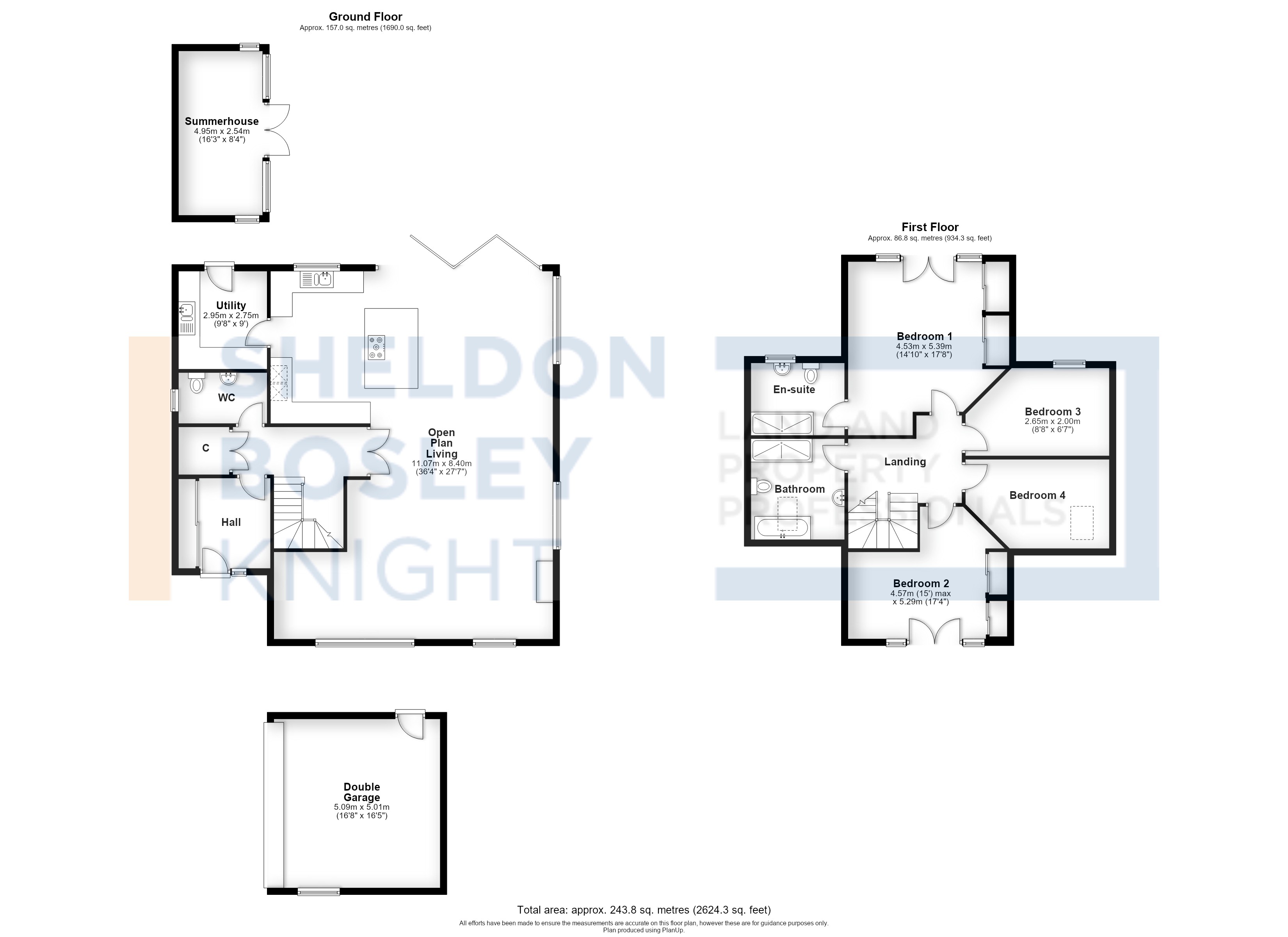 Floorplan, 4 bedroom detached house for sale, Horseshoes, Worcester, WR7