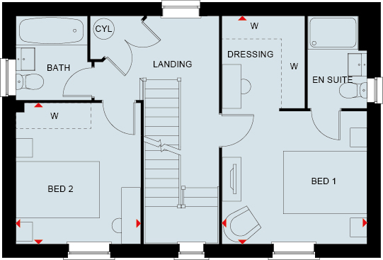 Floorplan, 4 bedroom detached house for sale, Plot 42 (THE HERTFORD), Warwick, CV33