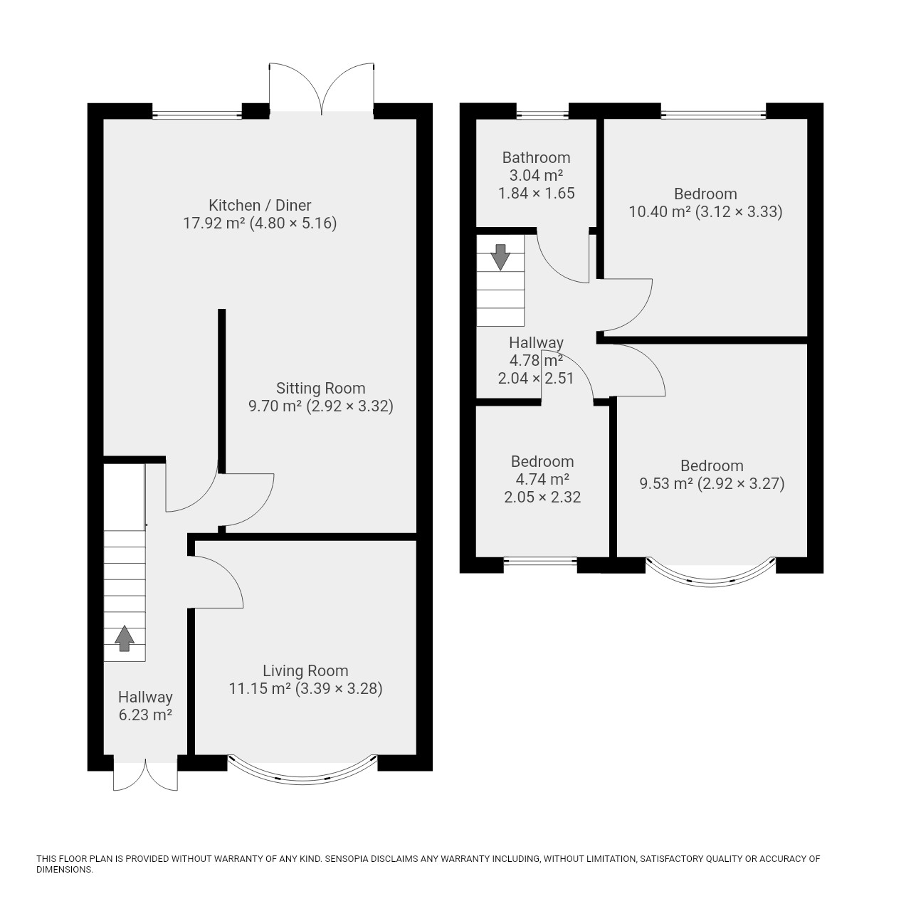 Floor plan, 3 bedroom mid-terraced house for sale, Fletchamstead Highway, Coventry, CV4