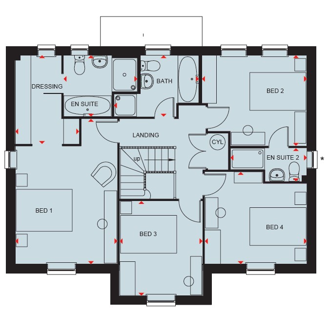 Floorplan, 4 bedroom for sale, Plot 190 THE WINSTONE, Loughborough, LE12