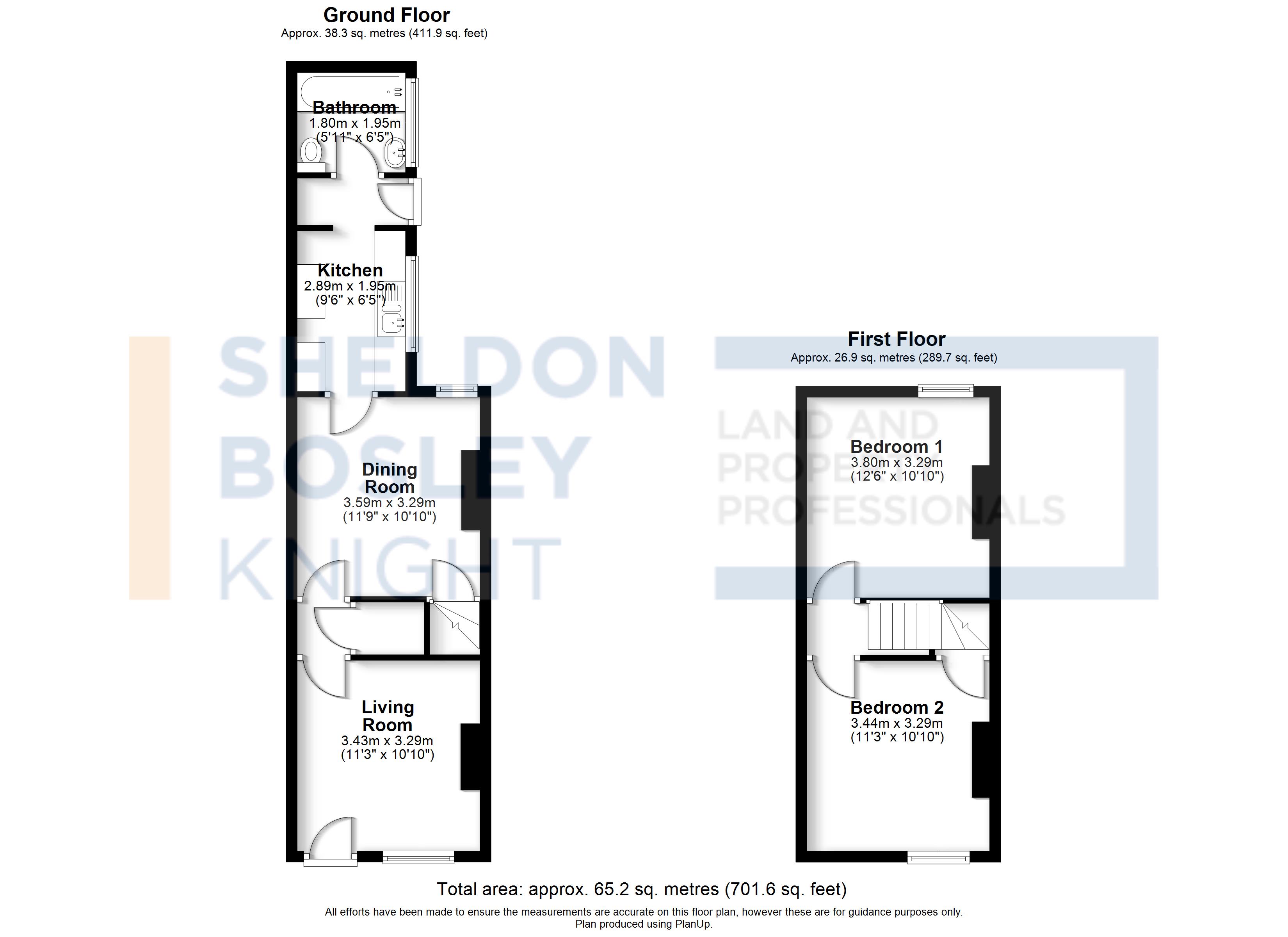 Floorplan, 2 bedroom end of terrace house for sale, Orwell Road, Coventry, CV1