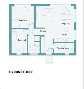 Floorplan, 2 bedroom detached bungalow for sale, Plot7 Idlicote park, Shipston-on-Stour, CV36