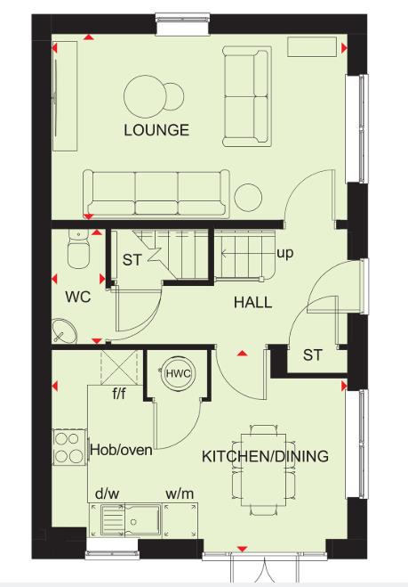 Floor plan, 3 bedroom other for sale, PLOT 416, Whitchurch, SY13