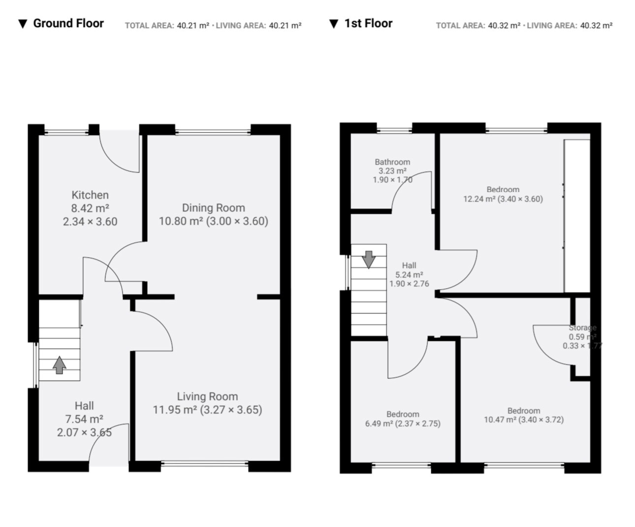 Floor plan, 3 bedroom end of terrace house for sale, Templeton Road, Birmingham, B44