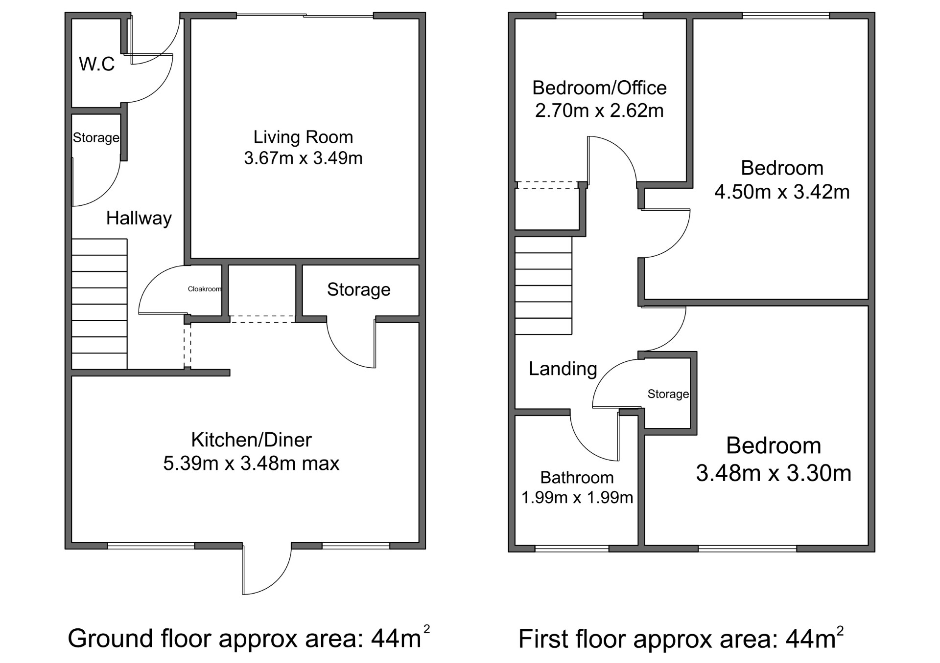 Floorplan, 3 bedroom end of terrace house for sale, March Way, Coventry, CV3