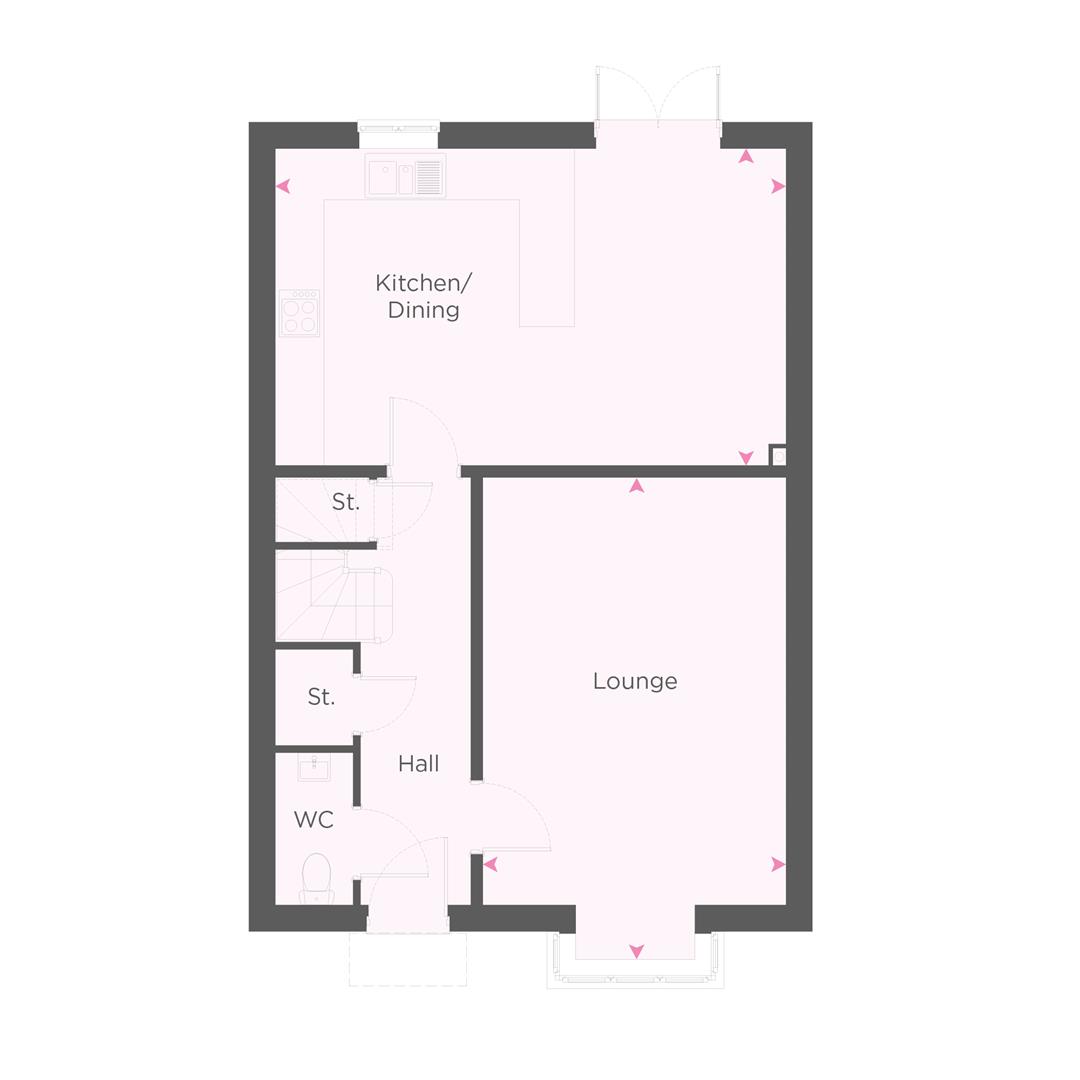 Floorplan, 4 bedroom detached house for sale, Plot 3 THE GREENCASTLE, Leicester, LE6