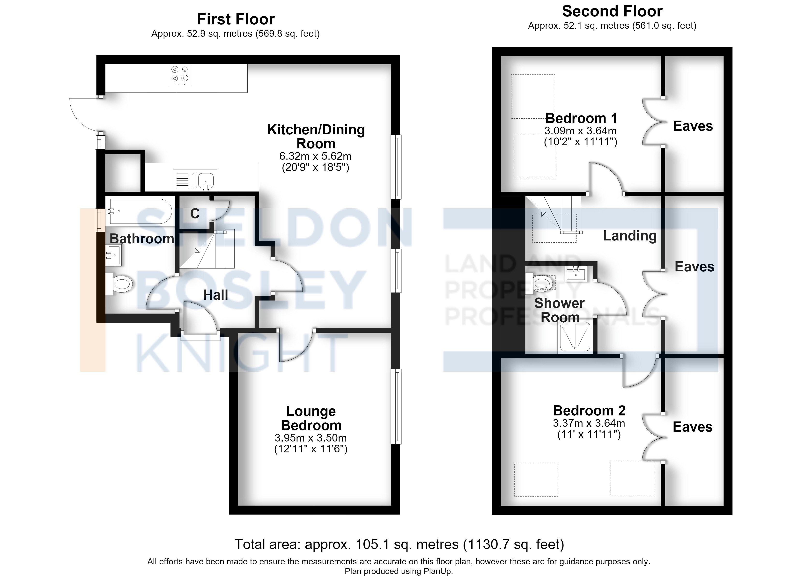 Floorplan, 3 bedroom apartment for sale, The Old Bank, Wellesbourne, CV35