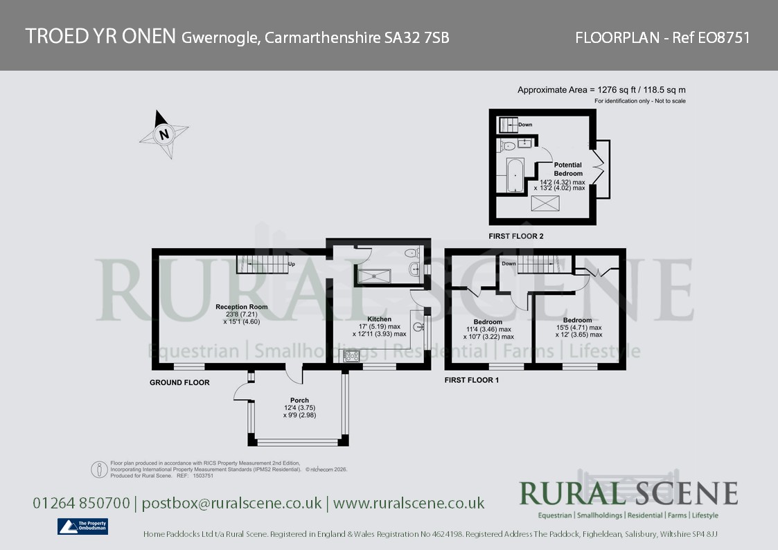 Floorplan, 3 bedroom detached house for sale, Troed Yr Onen, Carmarthen, SA32