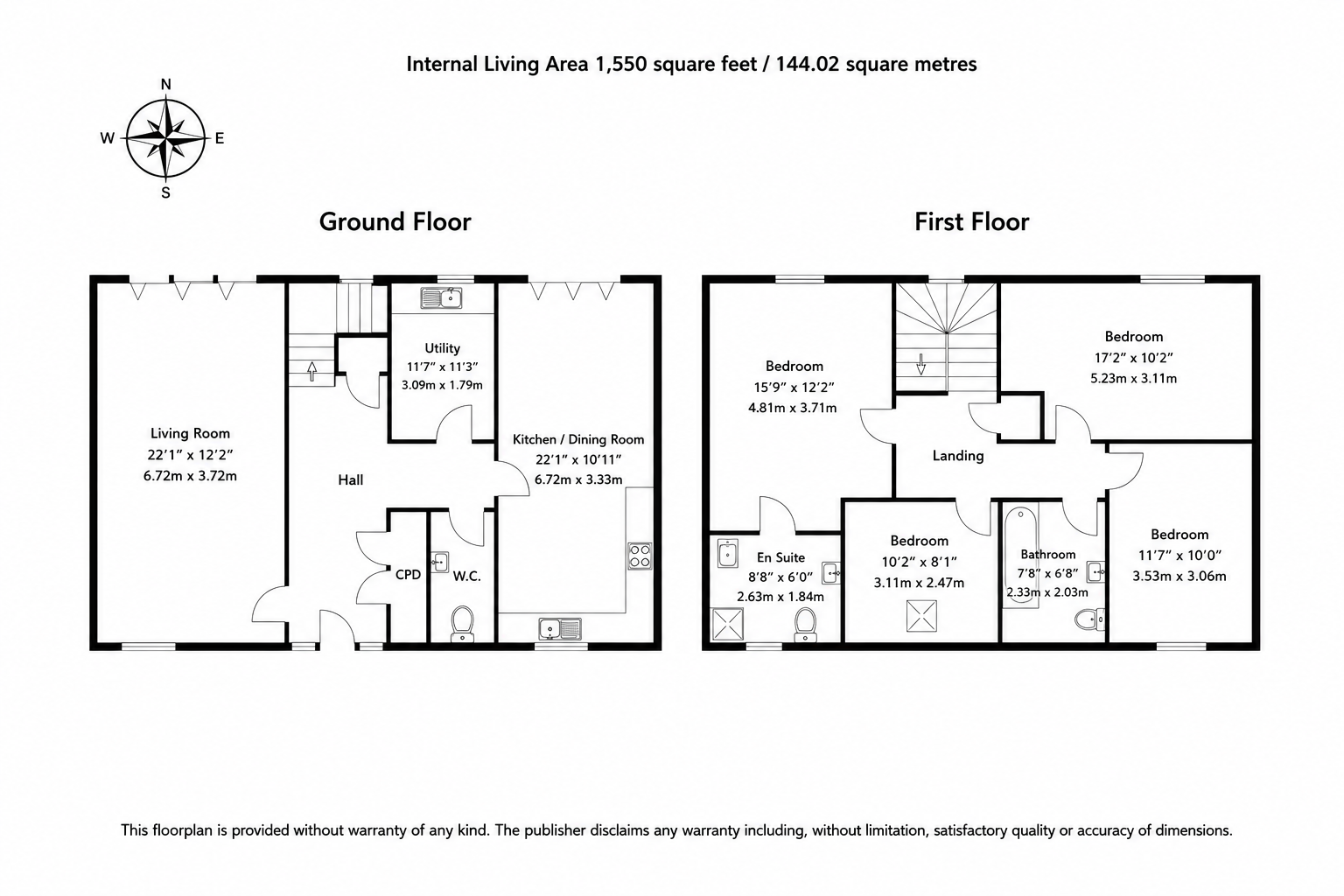 Floorplan, 4 bedroom semi detached house for sale, High Close Farm, Stratford Upon Avon, CV37