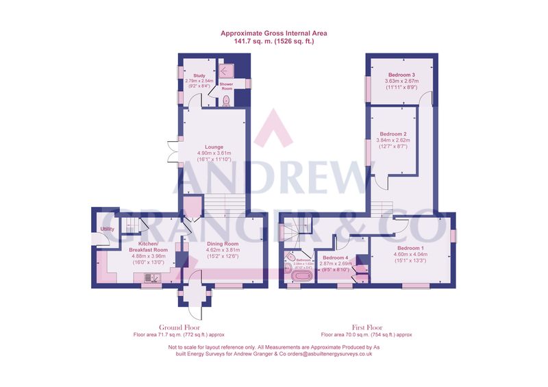Floor plan, 4 bedroom semi detached cottage for sale, King Street, Melton Mowbray, LE14