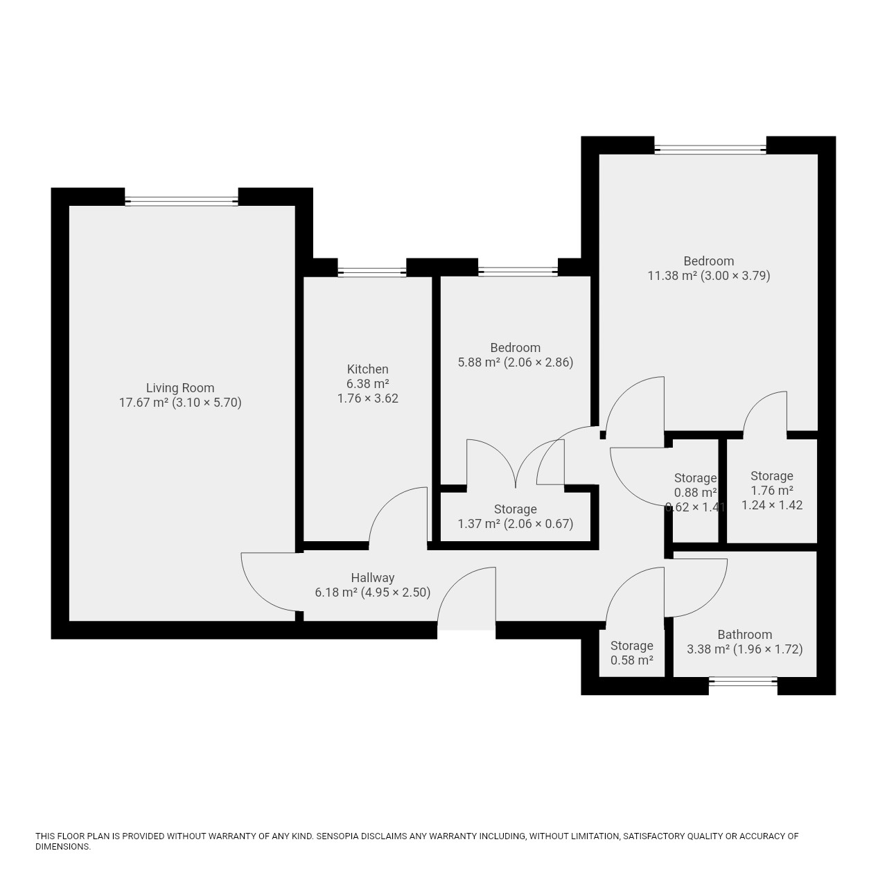Floor plan, 2 bedroom flat for sale, Habitat Court, Birmingham, B24