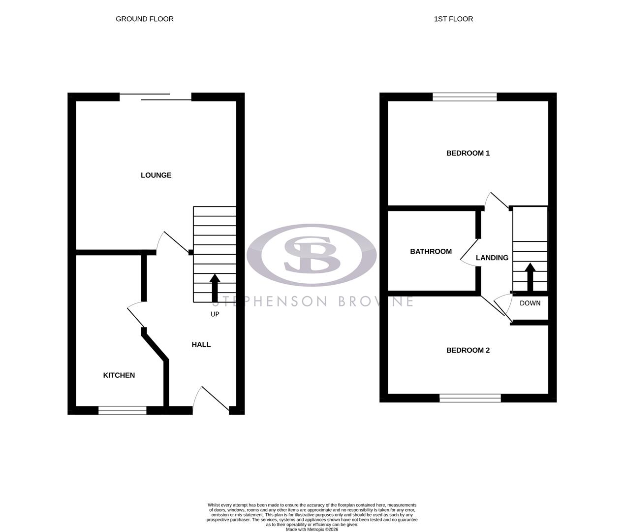 Floor plan, 2 bedroom house for sale, Lapwing Road, Kidsgrove, ST7