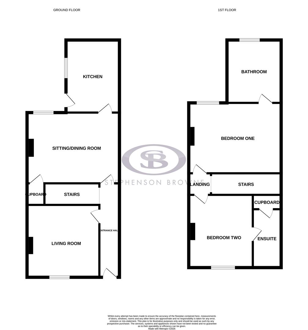 Floor plan, 2 bedroom house for sale, Bedford Street, Crewe, CW2