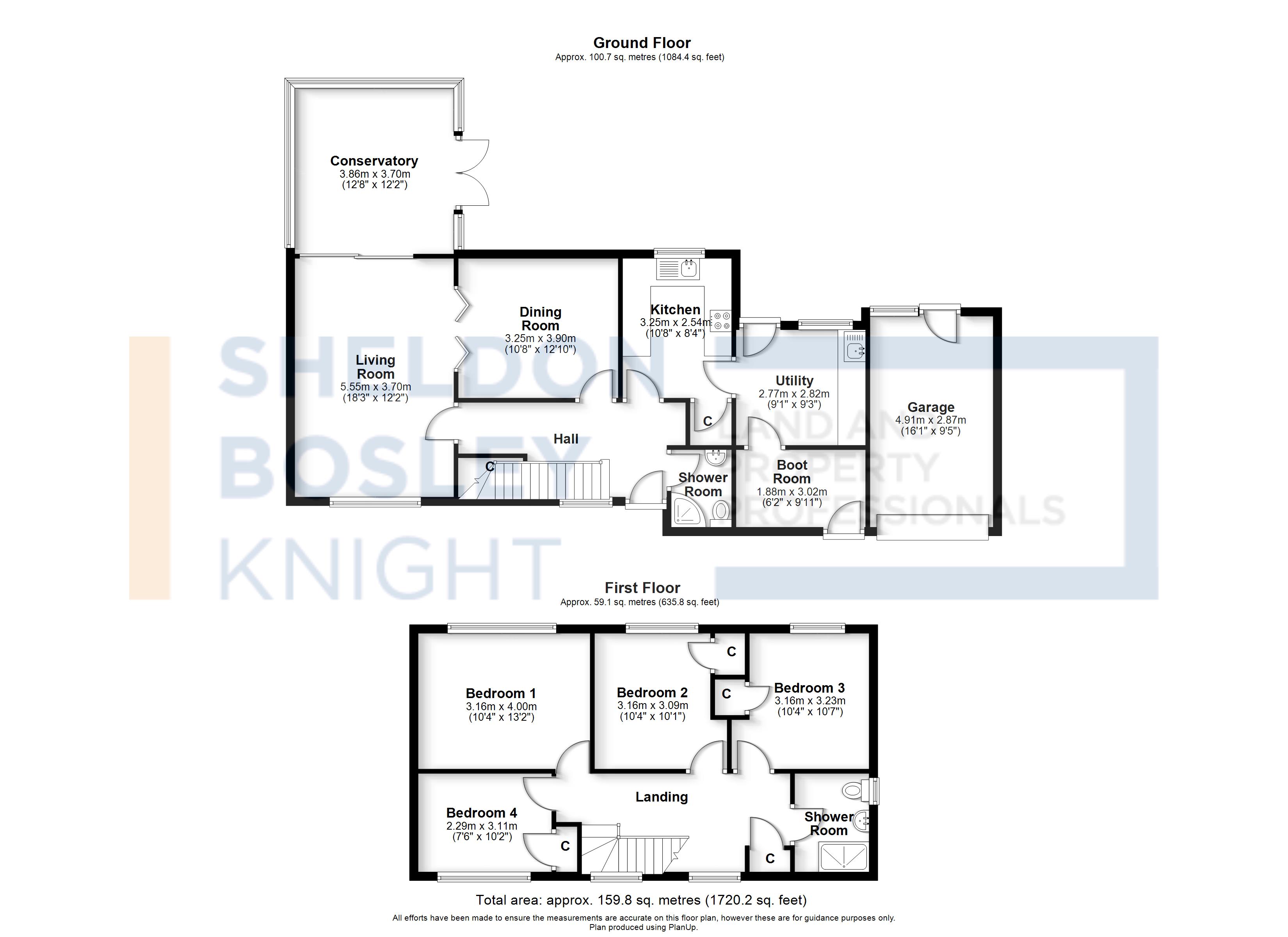 Floorplan, 4 bedroom detached house for sale, Little Road, Evesham, WR11