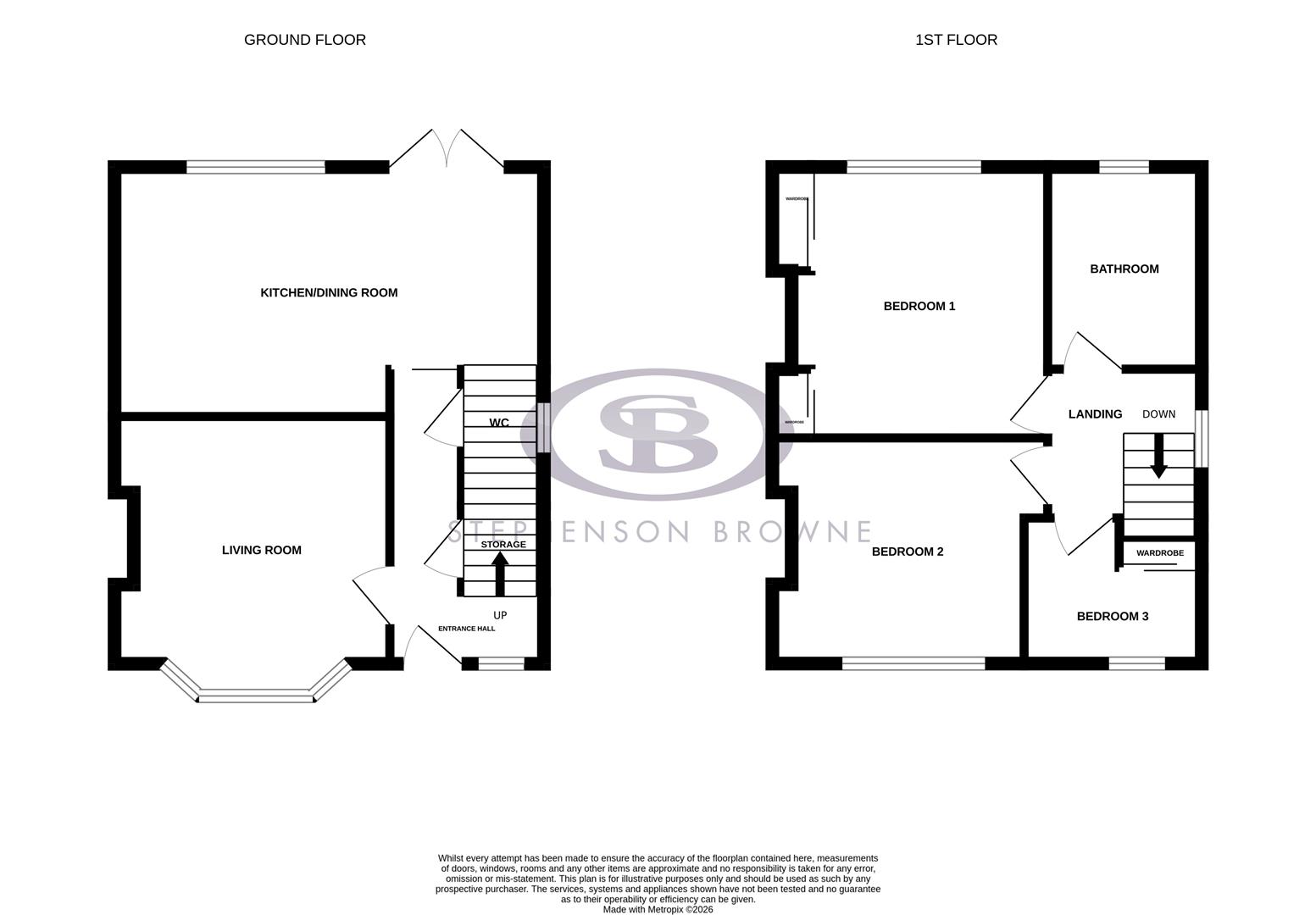 Floor plan, 3 bedroom house for sale, Fairbank Avenue, Stoke-On-Trent, ST4