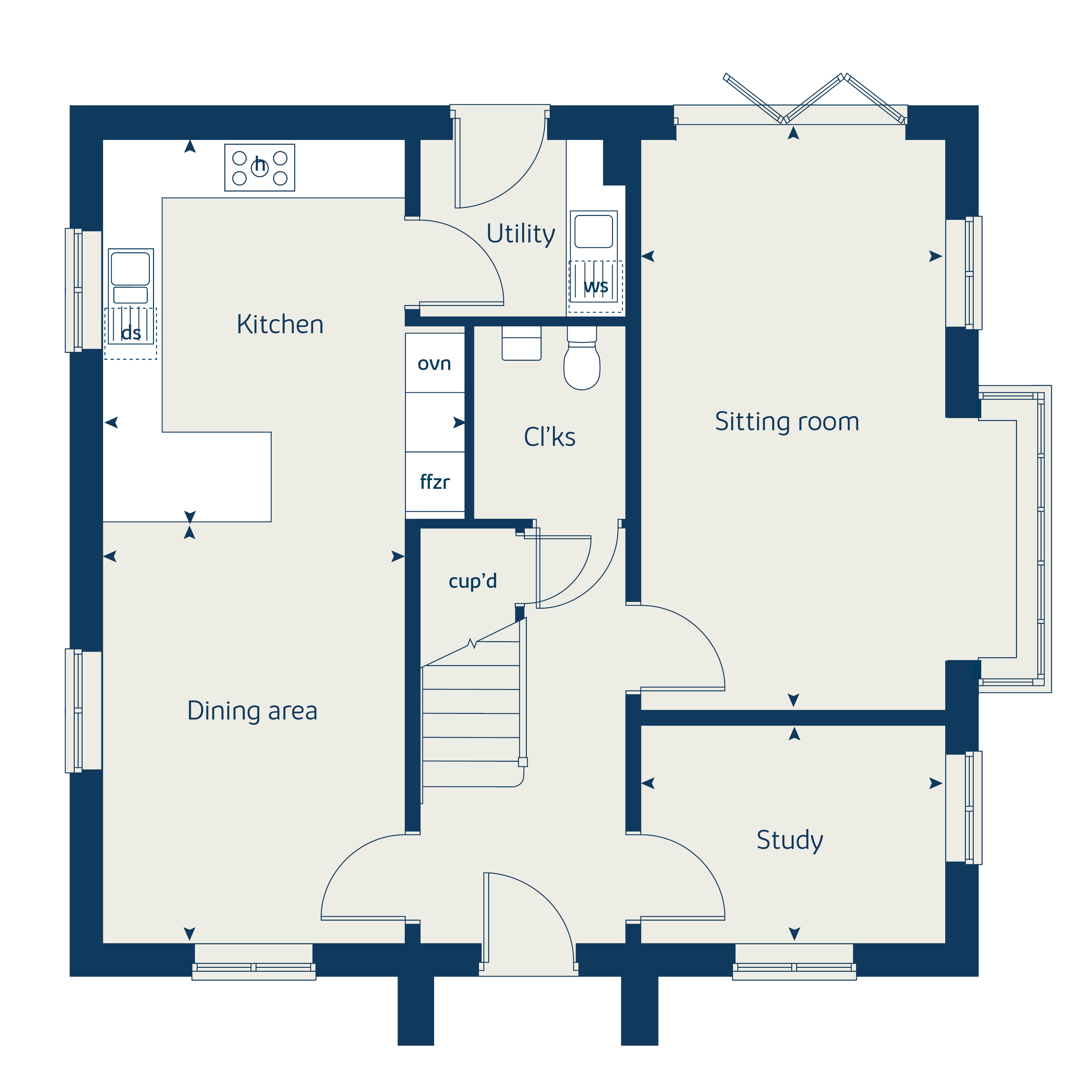 Floorplan, 4 bedroom detached house for sale, Plot 60 (THE BRIAR), Burton On Trent, DE15
