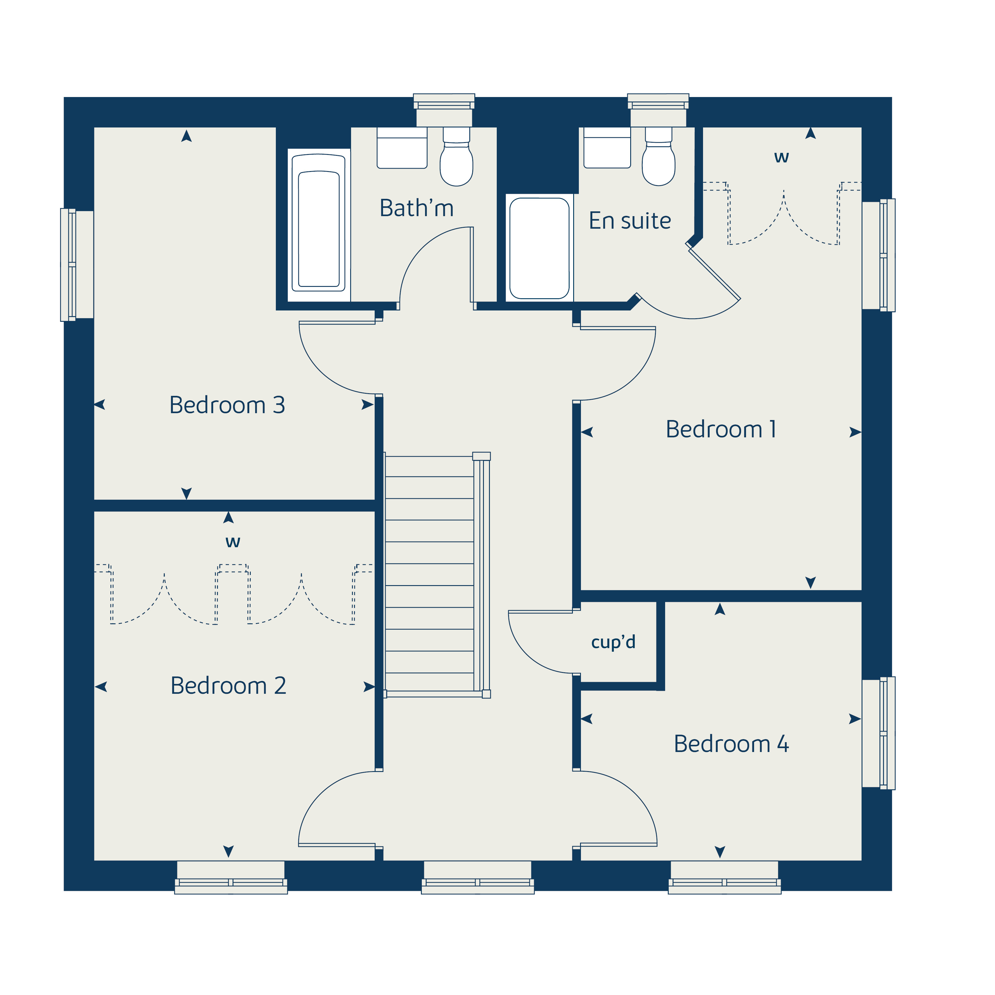 Floorplan, 4 bedroom detached house for sale, Plot 60 (THE BRIAR), Burton On Trent, DE15