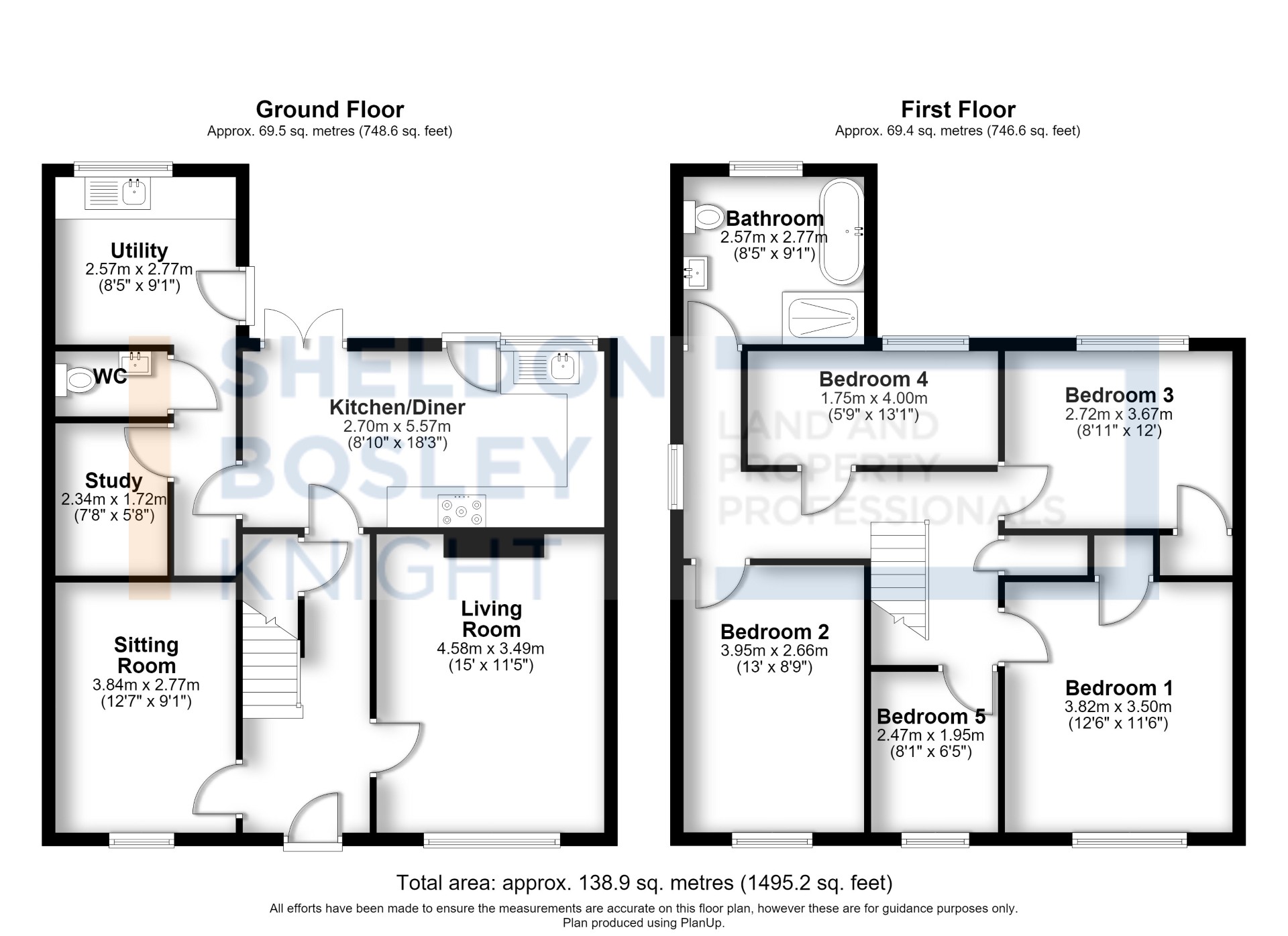 Floorplan, 5 bedroom semi detached house for sale, Wilmcote Green, Coventry, CV5