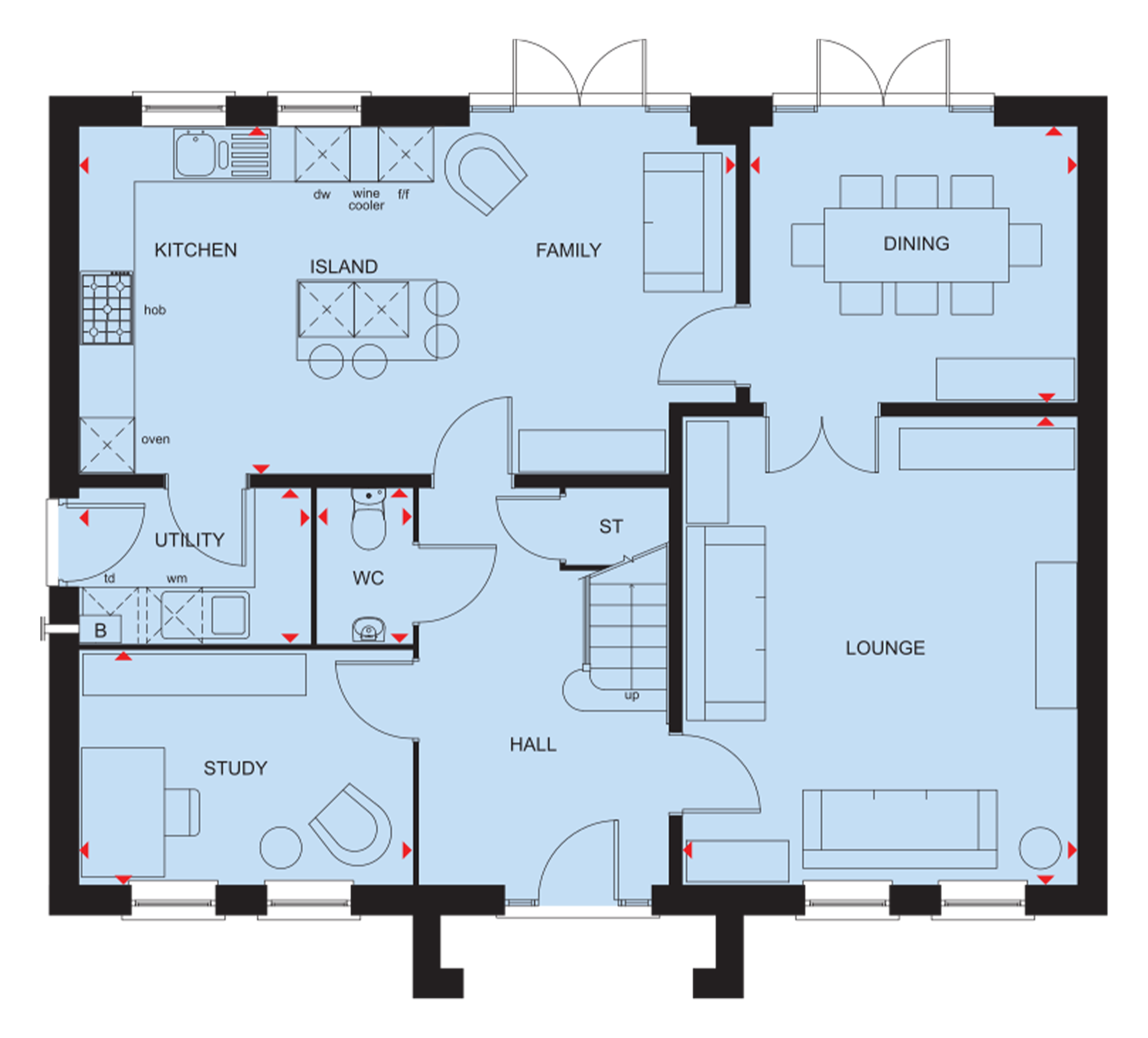 Floorplan, 5 bedroom detached house for sale, Plot 237 THE LICHFIELD, Leicestershire, LE18